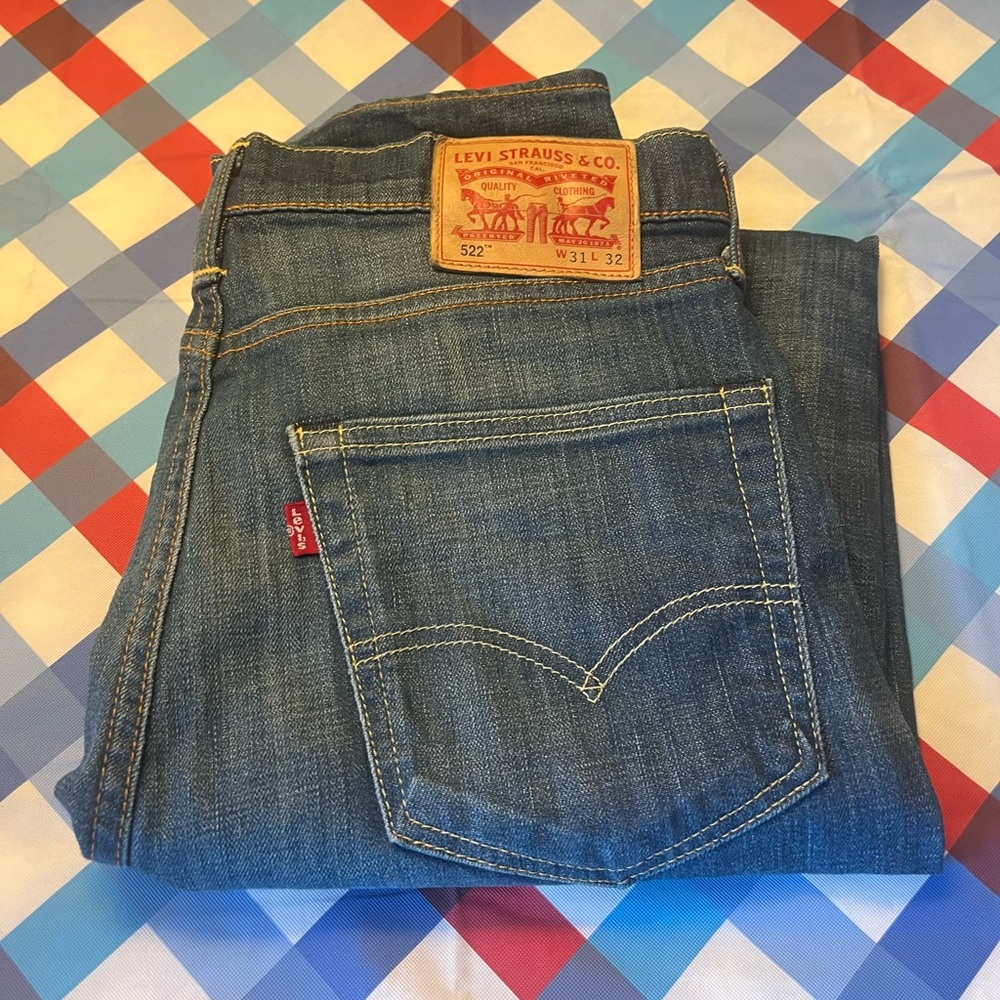 Levi's 522 Blue Relaxed Jeans very nice western style.